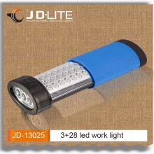 28+3led flashlight magnetic base light extendable work light flashlight with hook