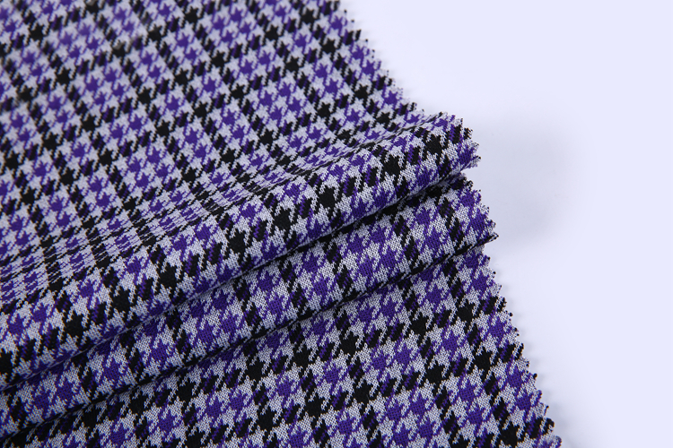 High quality japanese pattern houndstooth polyester textured stock fabric