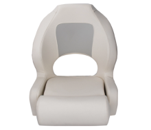 Custom Flip-Up Bolster Comfort Captain Helm Seat for Yachts and Boats