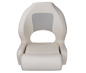 Custom Flip-Up Bolster Comfort Captain Helm Seat for Yachts and Boats
