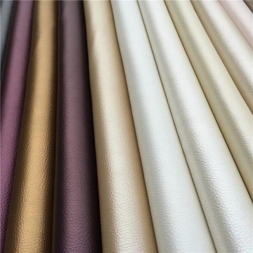 Soft Classical Embossed Lichee PU Leather for Curtain