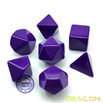 Bescon Blank Polyhedral Rollenspielwürfel 35-tlg. Verschiedene Farben, Volltonfarben im kompletten Satz von 7, ein Satz für jede Farbe, DIY-Würfel