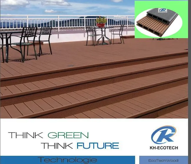 WPC Fake/Artificial Grass Decking Tile