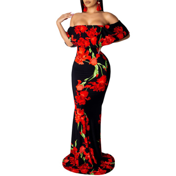 Women's Sexy Off Shoulder Maxi Dress