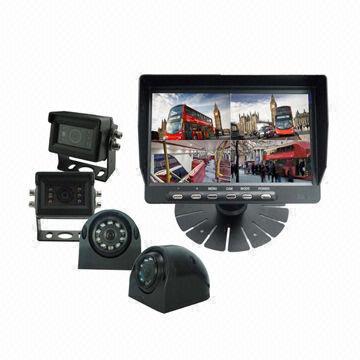 Rear View System with Quad Monitor Reversing Cameras
