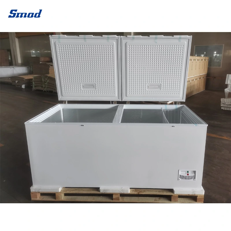 980L Double Doors Top Open Horizontal Electric Deep Chest Freezer