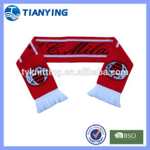 custom hand made tassels soccer fan scarf