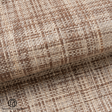 Brown-Toned Raffia Wallpaper with Rustic Feel
