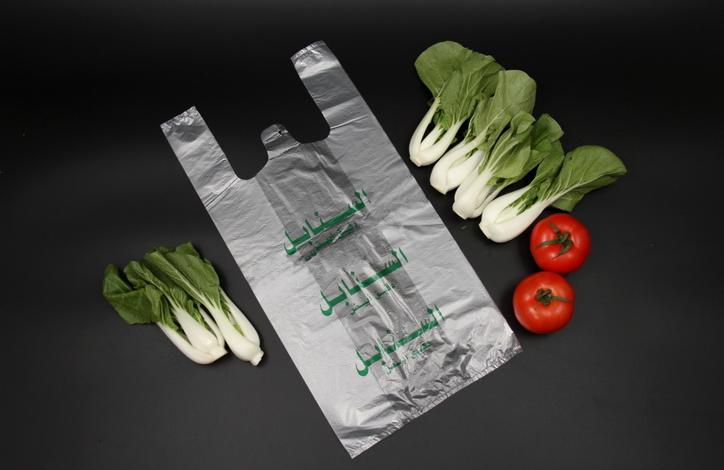 Custom Print Logo LDPE Plastic Die Cut Handle Bags