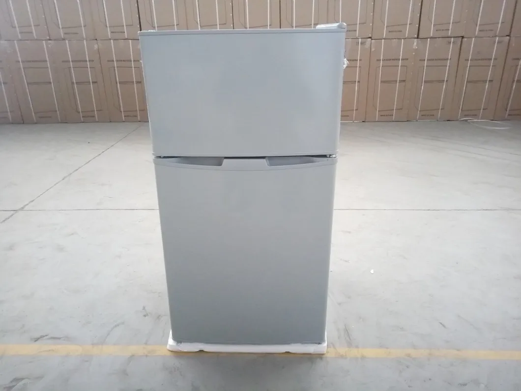 Smad 88L Hotel Mini Double Door Refrigerator / Gray Mini Fridge