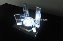 Illuminated wine display stand,LED lighting wine display base,acrylic wine display
