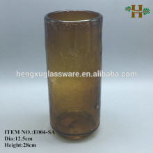 heavy bubble cylinder glass vase wholesale