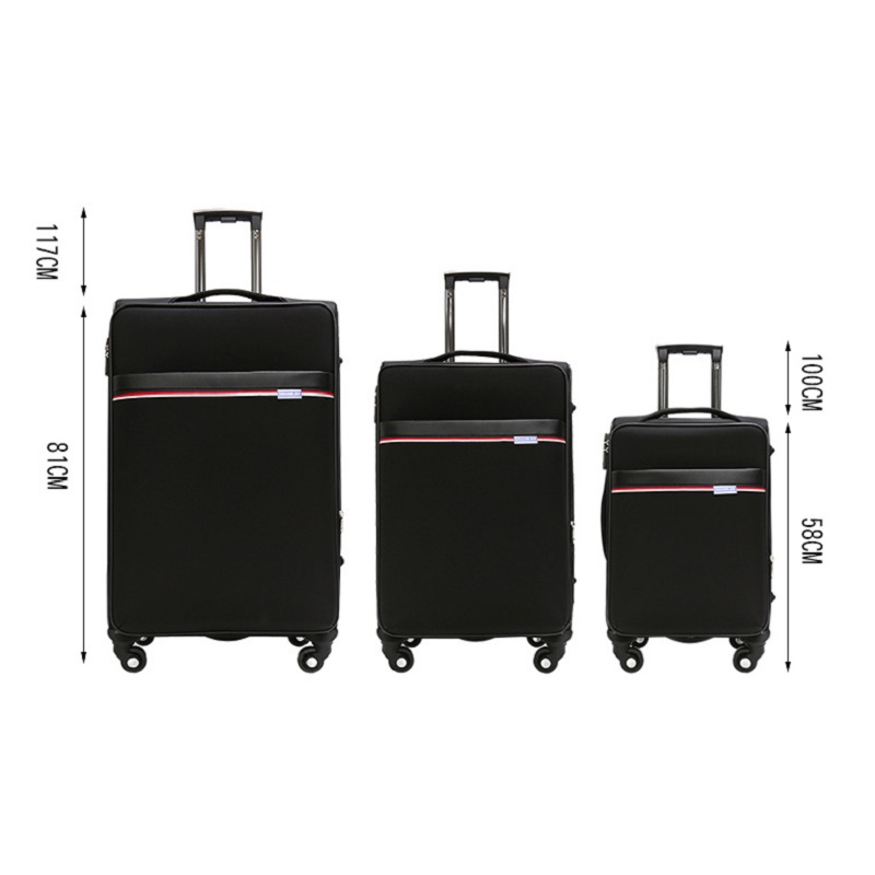 different size trolley luggage