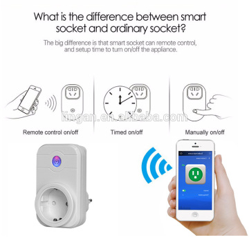 Smart home Android iphone remote control timer wireless wifi smart socket