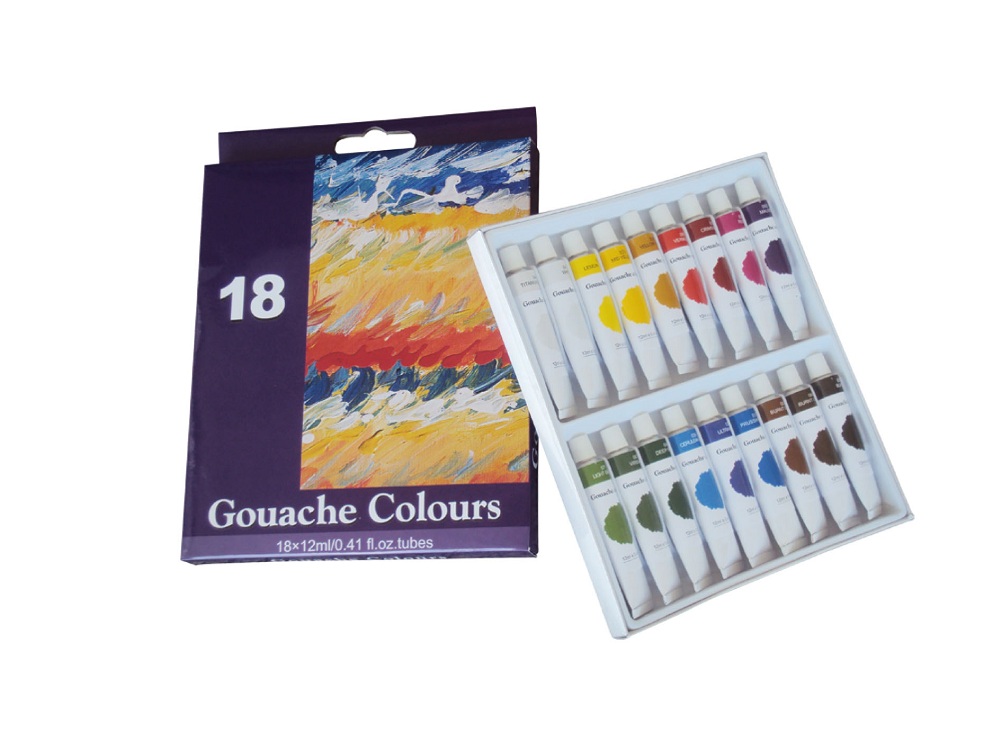 18 Colors Gouache Paint Set