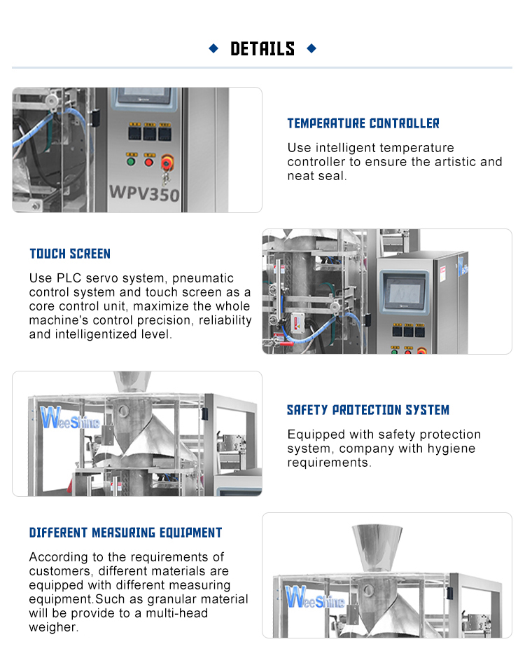 Multi-function Automatic Vertical Packing Machine For Powder Rice Granule With A Preset Film Bag Form Fill And Seal Machinery