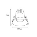 LEDER Recessed Round Shape 10W LED Downlight