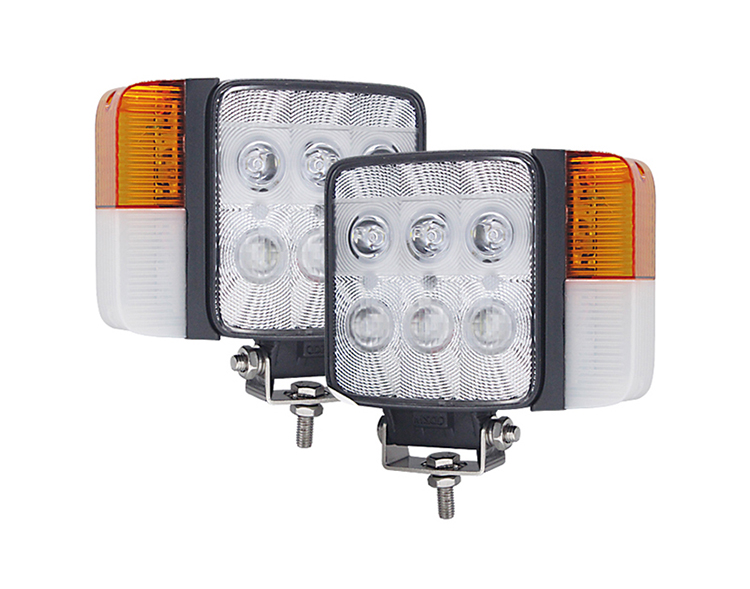 Combination LED Work Lamp with Multi function -  Flood Spot Turn Signal Sider Maker - For Tractors Trucks Agriculture Machines