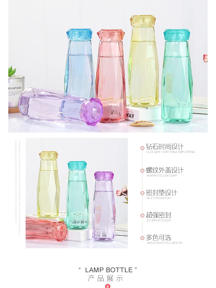 Diamond Glass Advertising Cup Customized Push Small Gift Student Water Cup Logo Water Cup Lovers Cup Portable Cup