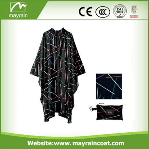 Fashion Long Polyester PVC Adult Rain Poncho