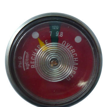 Bourdon manometer for extinguisher