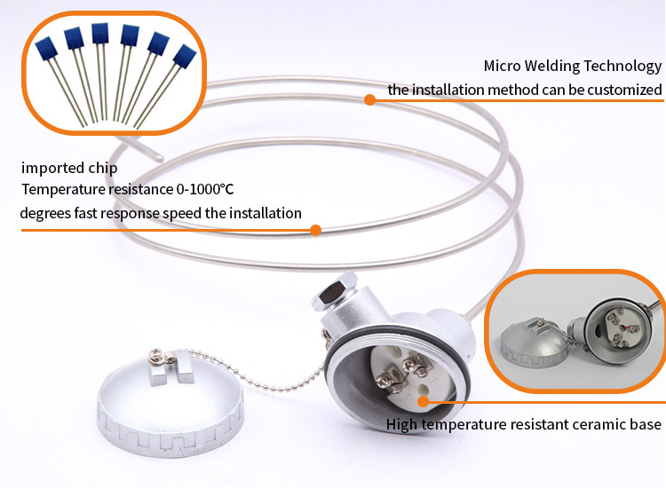 industrial cheap price bending Probe pt100 temperature sensor k-type gas thermocouple