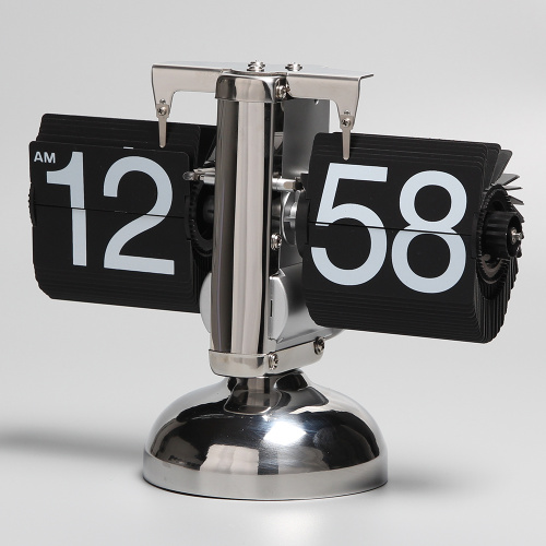 European Metal Flip Desk Clock