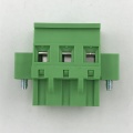 Vertical pluggable terminal block with locking screws