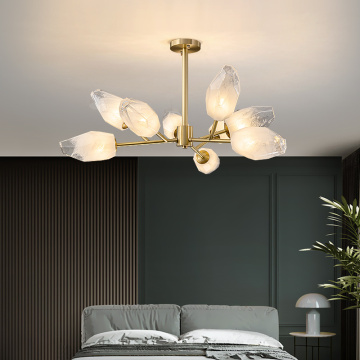 Lustre moderne en cristal avec fleurs LEDER