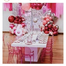 2023 Hot Sale Round Square Plastic Acrylic Kids Event Party Tables