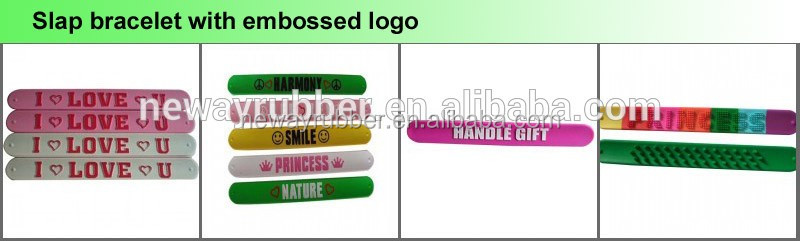 Personalized Silicone Slap Band Wide Slap Bracelet Slap & Snap Bracelets Bracelets, Bangles Silicone+steel Plate OEM 500pcs