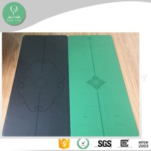 High end machine carved waterproof pu material outside yoga mat