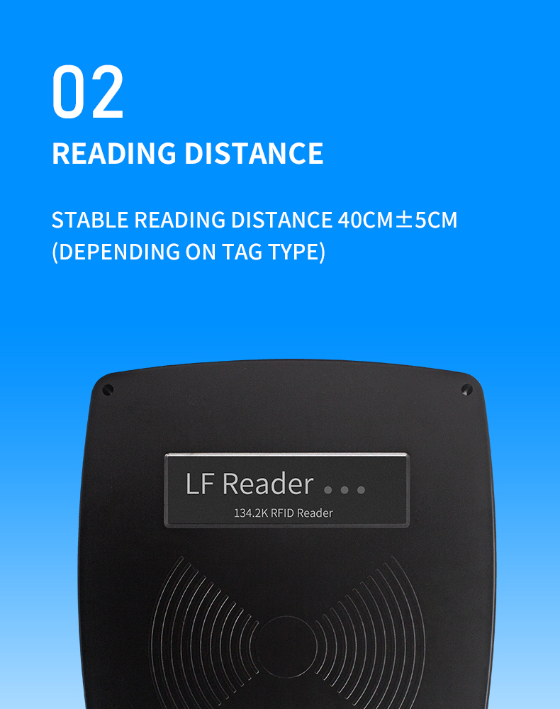 RS232 LF 134.2KHz long range for tracking animal ear tag ISO11784/11785