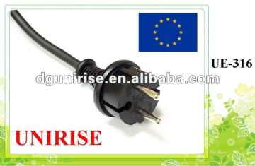 VDE certificate EU waterproof power cord plug