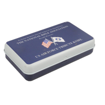 promotional hinge lid tin box for pen,metal pen box