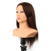 20 Inch 22 inch 26 inch brown color 100% human hair dummy training mannequin  head with shoulders