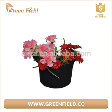 Durable cheap felt garden flower grow bag with handle