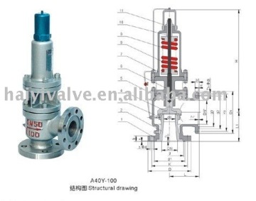 spring load type safety valve