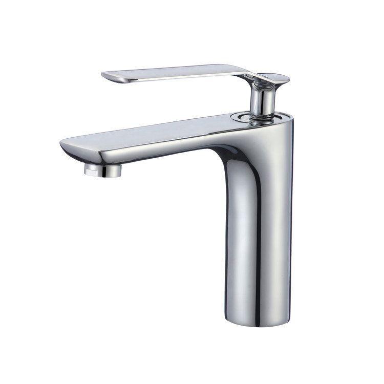 B0008-2F Professional Supplier Chrome Plating Basin Faucet , Cold And Hot Water Basin Faucet