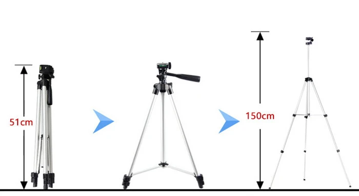 60-Inch Telescopic Mobile Cell Phone Tripod with Bluetooth Remote for Camera Camcorder