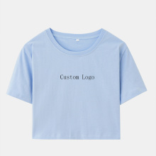 Cotton Personalized Custom Printing Crop Top Tshirts