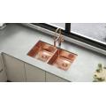 760mm*440mm Handmade 304 PVD Rose Golden Kitchen Sink