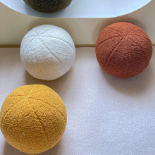 Factory Direct Luxury Teddy Bear Ball Shaped Pillows for Home Decor