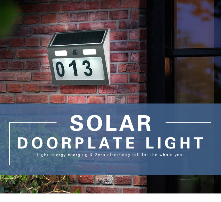 Waterproof Energy-saving IP44 200ml Long Life Solar Doorplace Light