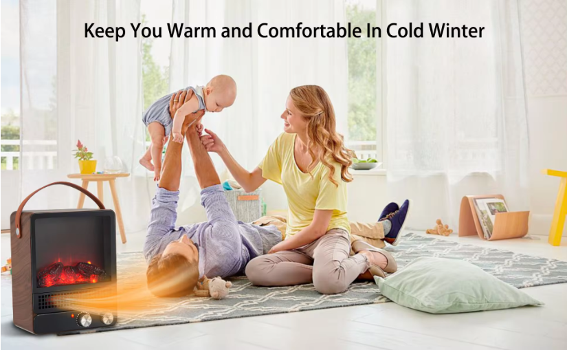 Wholesale Fast Heating Home Decoration Small Indoor Portable Mini Space Heater Electric Stove Fire Place Fireplace
