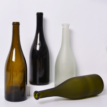 Dark Green Empty Luxury Champagne Wine Glass Bottles