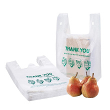 Disposable Grocery Logo Printing Vest Carrier Take out Packaging Plastic Shopping Bag
