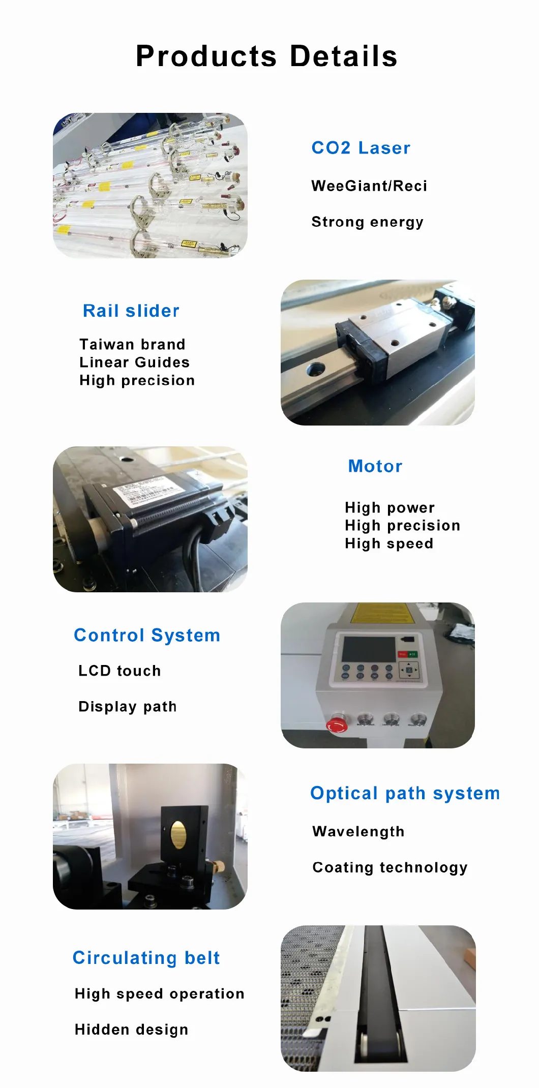 80W 100W 150W CO2 CNC Laser Cutter Engraver Cutting Engraving Machines for Wood Acrylic Veneer Plywood Rubber Crafts/ Advertising /Leather Garment Processing