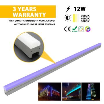 12W luz externa LED linear