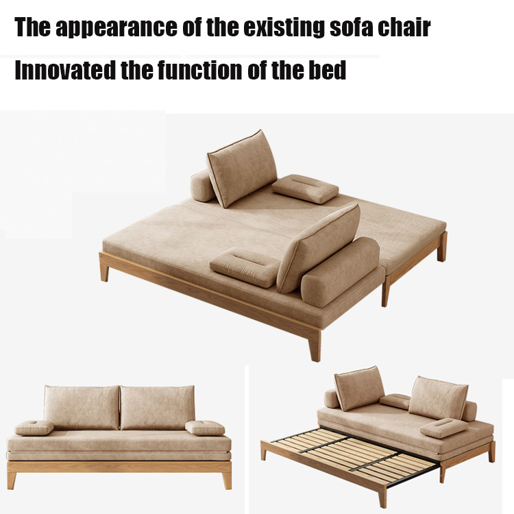 Multi-function Corner Fabric Single Ottoman Simplicity Multi-functional Folding Sofa Bed